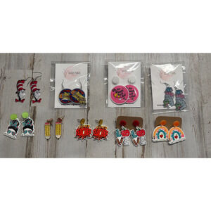 9 Pair Lot of Teacher Teaching Educator Earrings NWT